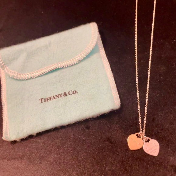 Tiffany & Co. Silver Necklace with Heart Pendants - Picture 1 of 3